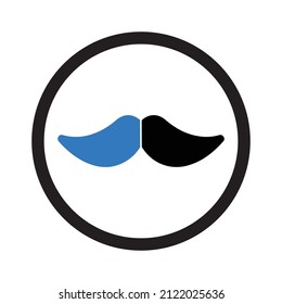 Monocle mustache or monocle icon