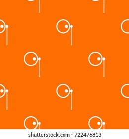 Monocle pattern repeat seamless in orange color for any design. Vector geometric illustration