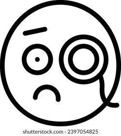 Monocle single vector line icon