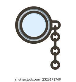 Monocle Thick Line Filled Colors For Personal And Commercial Use.
