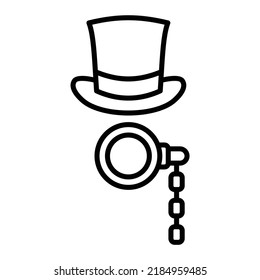 Monocle vector icon. Can be used for printing, mobile and web applications.