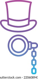 Monokle-Vektorsymbol. Kann für Druck-, Mobil- und Web-Anwendungen verwendet werden.