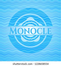 Monocle water concept badge.