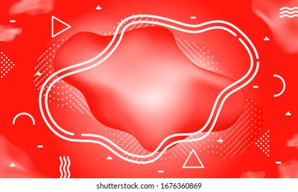 Monocromatic abstract lash lava hews background with white color arcs, waves, dots, triangles, gradients, lights and shadows. Can be used for landing pages, posters, flyers, ads, banners, promotions.