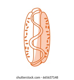 monocromatic hot dog design