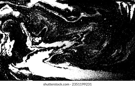 Monocrome Marble Mixed Inks Fluid Background