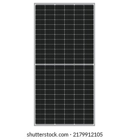 Monocrystalline Silicon Solar Cells panel isolated on white background.Graphic vector.Monocrystalline Silicon Solar Cells model. - Shutterstock ID 2179912105