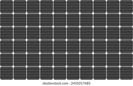Panel de célula solar monocristalino patrón sin fisuras. Ilustración vectorial.