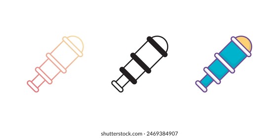 Diseño de icono monocular con fondo blanco ilustración de stock