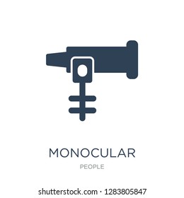 monocular icon vector on white background, monocular trendy filled icons from People collection, monocular vector illustration