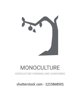 monoculture icon. Trendy monoculture logo concept on white background from Agriculture Farming and Gardening collection. Suitable for use on web apps, mobile apps and print media.