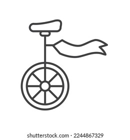 Monocycle linear simple icon on white