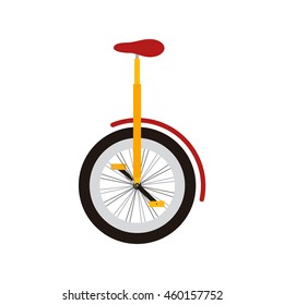 Monocycle on white background. Design element for poster, t-shirt.