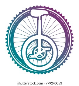 monocycle race with wheel