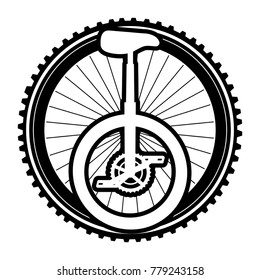 monocycle race with wheel