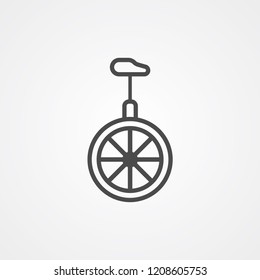 Monocycle vector icon sign symbol