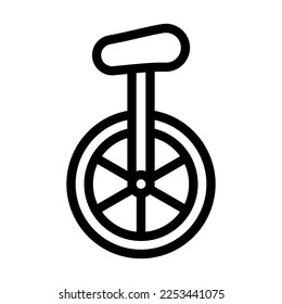 Monocycle Vector Line Icon Design
