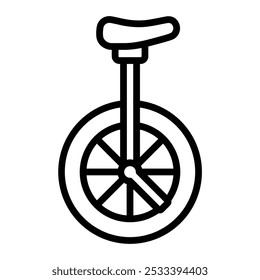 Monocycle Vector Line Icon Design