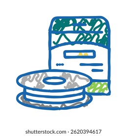 monofilament line doodle icon sketch vector. monofilament line sign. isolated symbol illustration