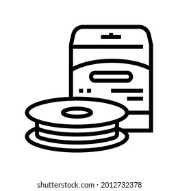 monofilament line line icon vector. monofilament line sign. isolated contour symbol black illustration