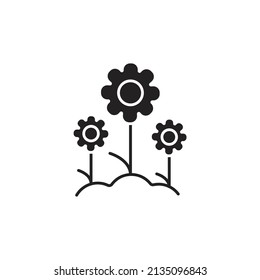 símbolo de iconos monoflorales elementos vectoriales para web infográfica