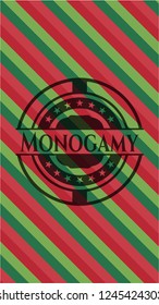 Monogamy christmas badge background.