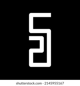 monogram 2 5 corporate logo design