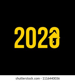 Monogram 2020. house logotype. 2020 resolution.