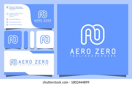 monogram A0 luxury logos design vector illustration with line art style vintage, modern company business card template