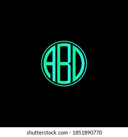 MONOGRAM ABD letter icon design on black background. Creative letter ABD/A B D logo design. ABD initials Logo design