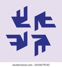 MONOGRAM ABSTRACT DESIGN FOR DARK AND LIGHT PURPLE CERAMIC