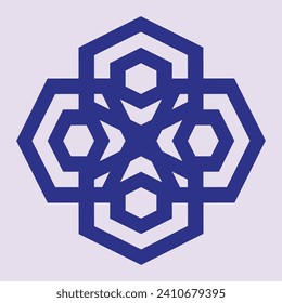 MONOGRAM ABSTRACT DESIGN FOR DARK AND LIGHT PURPLE CERAMIC