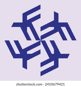 MONOGRAM ABSTRACT DESIGN FOR DARK AND LIGHT PURPLE CERAMIC