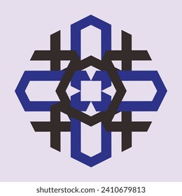 MONOGRAM ABSTRACT DESIGN FOR DARK AND LIGHT PURPLE CERAMIC