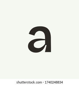 A monogram. Abstract letter A logo design. Filled creative symbol. Logo branding. Universal vector icon - Vector