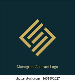 Logotipo abstracto monograma simple, limpio y limpio.