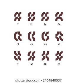 monogram abstract minimalist logo illustration