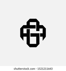 monogram AG, GA, G, A white background and white, clothing, sport, for apparel identity design