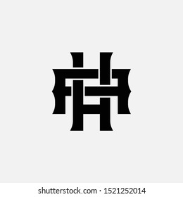 monogram AH, HA, H, A white background and black, clothing, sport, and apparel design, identity