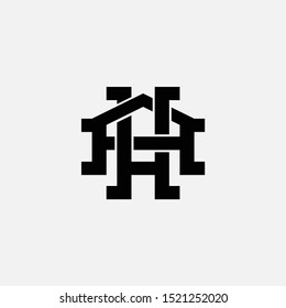 monogram AH, HA, H, A white background and black, clothing, sport, and apparel design, identity