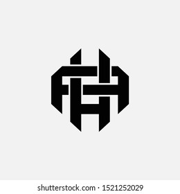 monogram AH, HA, H, A white background and black, clothing, sport, and apparel design, identity