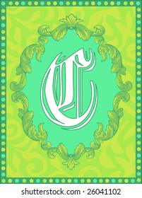 Monogram Alphabet Letter C