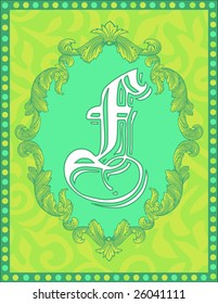 Monogram Alphabet Letter F