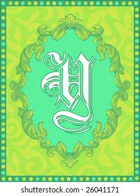 Monogram Alphabet Letter Y