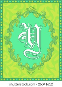 Monogram Alphabet Letter Y