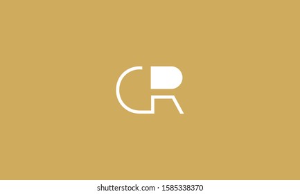 Monogram alphabet letters icon symbol CR,RC,C and R 