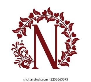 monogram alphabet letters, for wedding valentine, printed on mugs, t-shirts, greeting cards etc