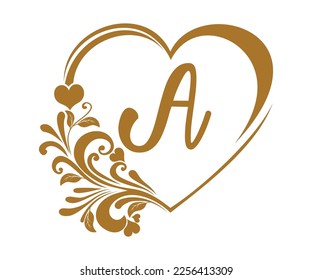 monogram alphabet letters, for wedding valentine, printed on mugs, t-shirts, greeting cards etc