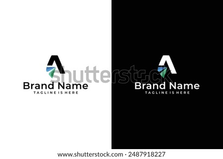 A monogram alphabet symbol design combined with arrows