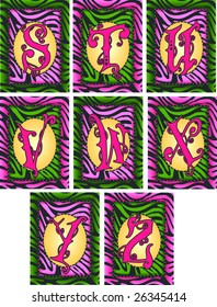 Monogram Alphabet S-Z
